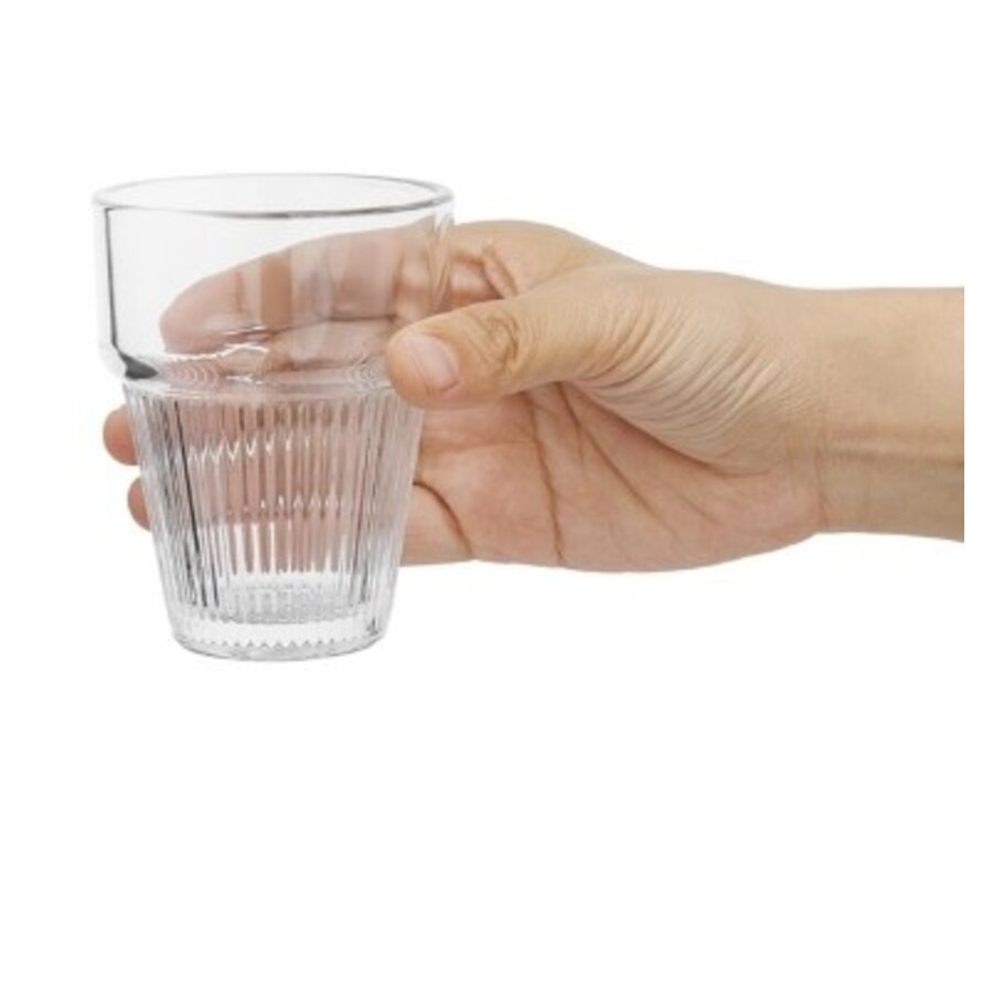 Ribbed Stackable Tumblers 150ml (Pack of 6)