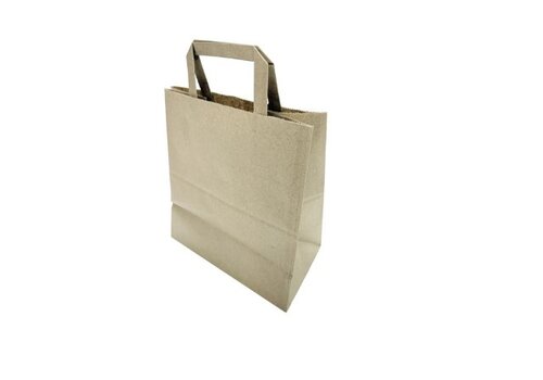  Fiesta Flat Handle Brown Paper Bags Large (250 pcs) 