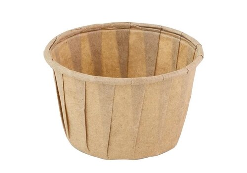  Sier disponables Souffléschale (FSC®-Papier) rund braun 1,25oz / 37ml ø50 x h31mm (Karton 200) 