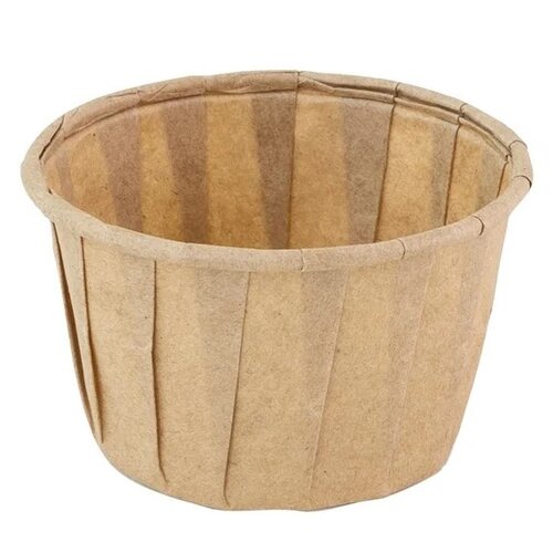  HorecaTraders Souffle bakje (FSC® papier) rond bruin 1.25oz / 37ml  ø50 x h31mm (doos 200) 