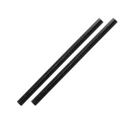 Schwarze, gerade Zellulosestrohhalme Ø 8 mm 24 cm – 100 Stück