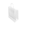 Sac en papier blanc recyclable avec poignée torsadée – Grand format 255 x 305 mm – Lot de 250