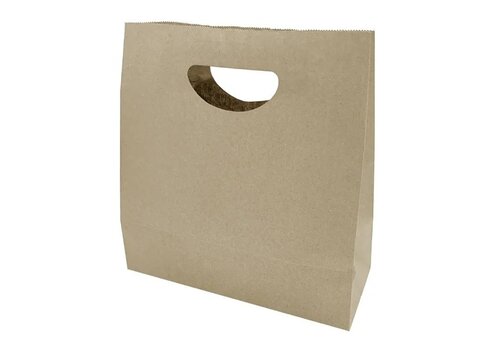  Fiesta  compostable D Cut Handgreep Bruine Papieren Tassen Medium (250 stuks) 