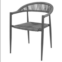 Fauteuils d'extérieur en rotin tressé PE Eden anthracite (4 pièces)