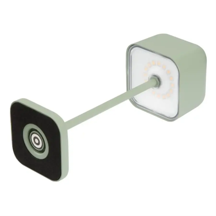 Lampe de table Lucca dôme carré sauge 200 mm
