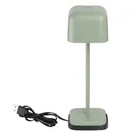 Lucca Table Lamp Square Dome Sage 200mm