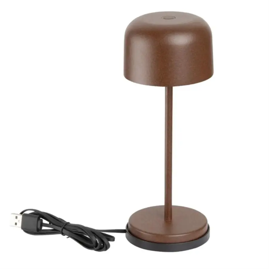 Lampe de table Siena à dôme rond châtaignier 200 mm