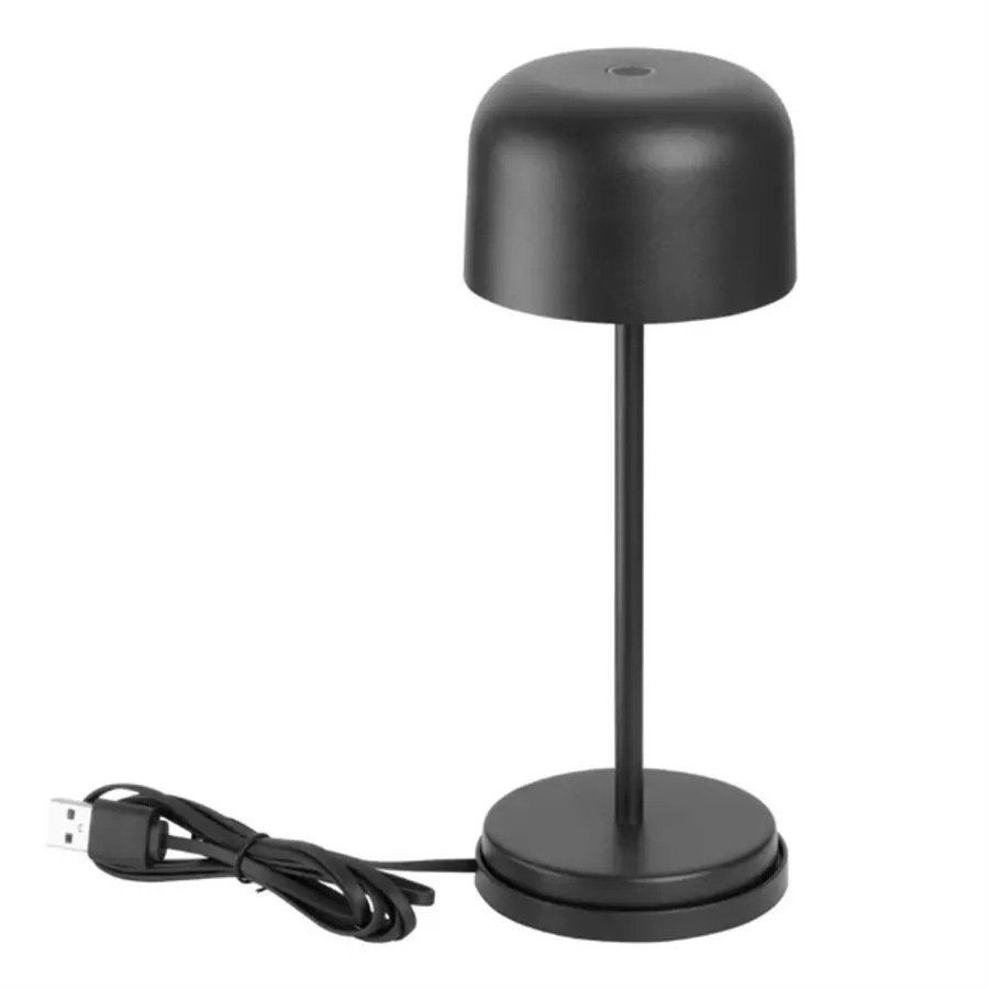 Lampe de table Siena ronde noire 200 mm