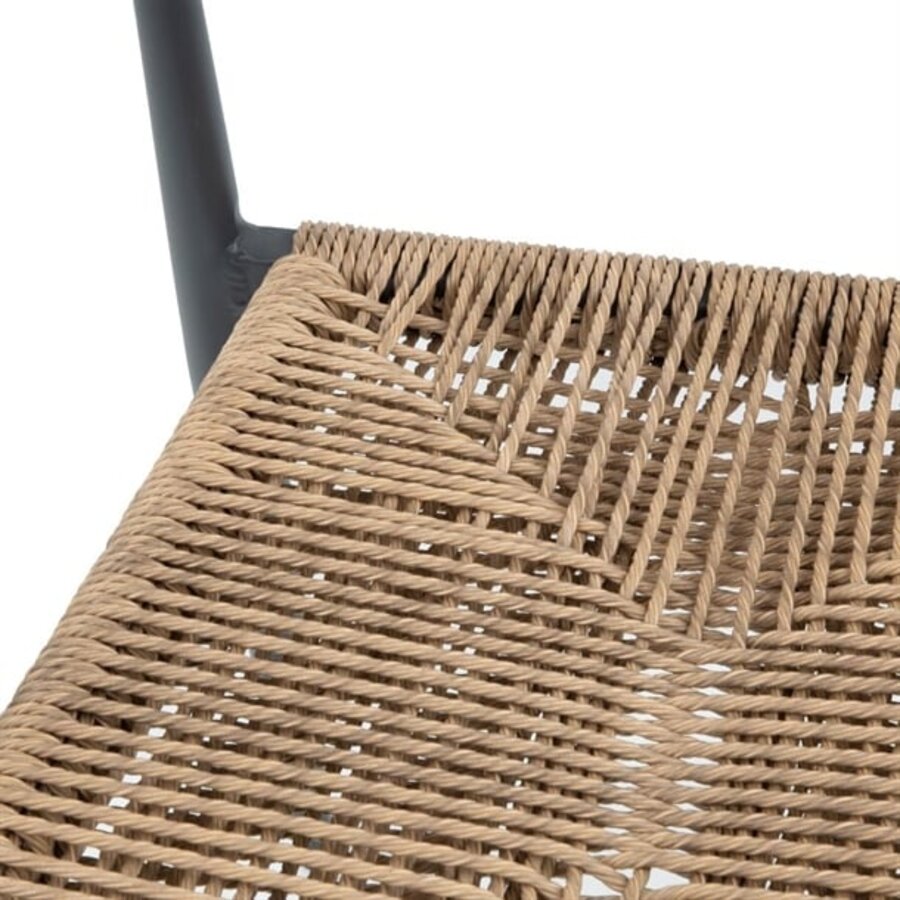 Eden PE gevlochten rattan outdoor barkrukken naturel (2stuks)
