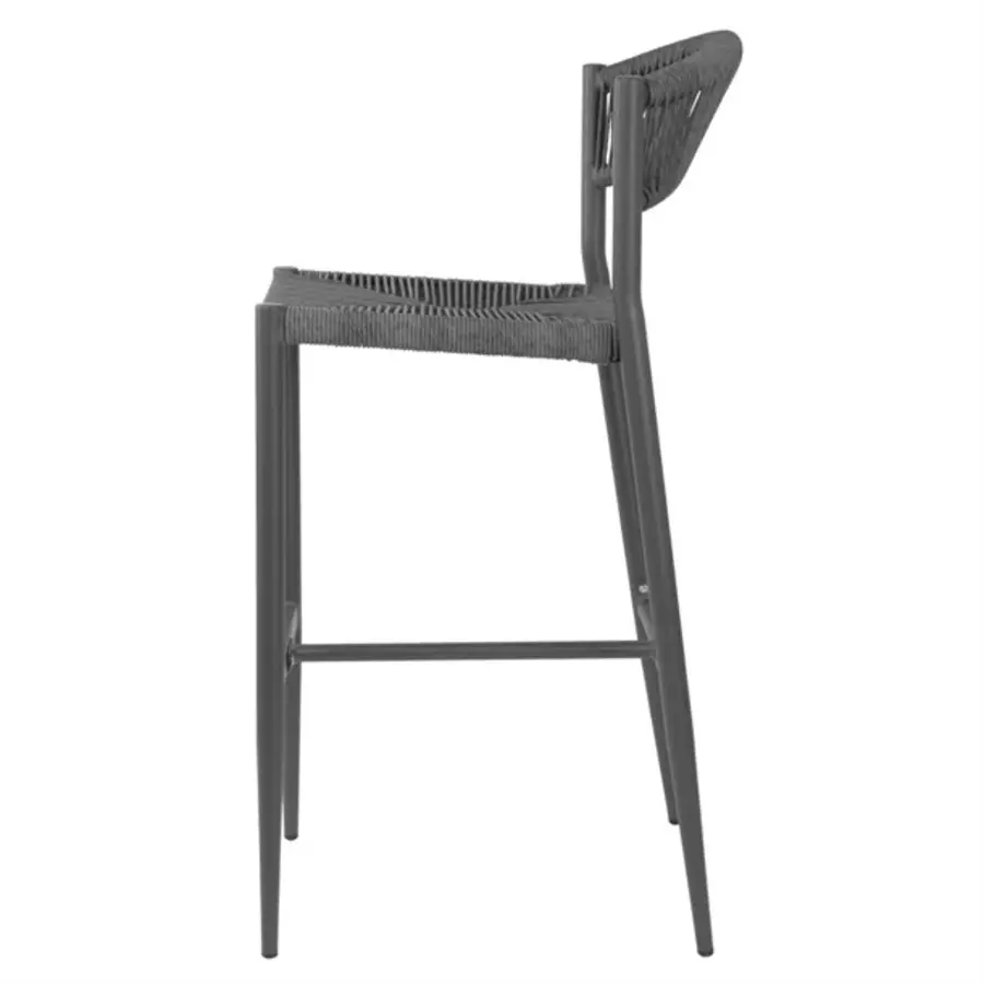 Eden PE woven rattan outdoor bar stools anthracite (2 pieces)