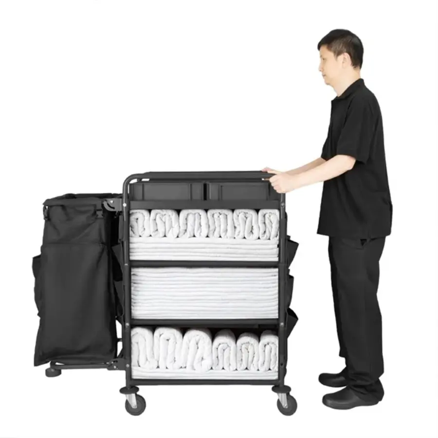 Compact Cleaning Trolley | 1125(H)x1110(W)x490(D)mm