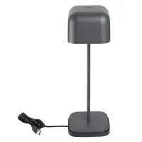 Lampe de table Lucca carrée en forme de dôme gris 300 mm