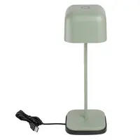 Lucca Tischlampe, quadratisch, kuppelförmig, Salbeigrün, 300 mm