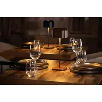 Lampe de table Lucca carrée à dôme châtaignier 300 mm