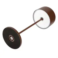 Lampe de table ronde en forme de dôme châtaigne – Rechargeable, à intensité variable et sans fil – 300 mm