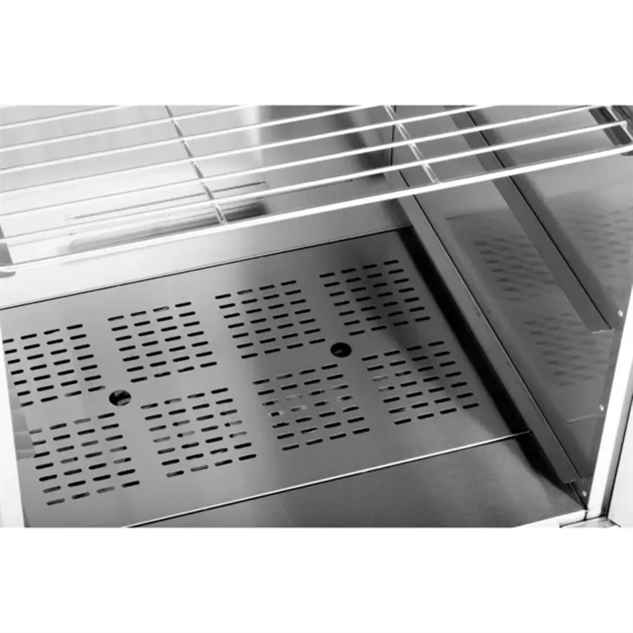 RVS Bordenwarmer 85x60x60cm – Zilver – 3 Planken - 120 borden