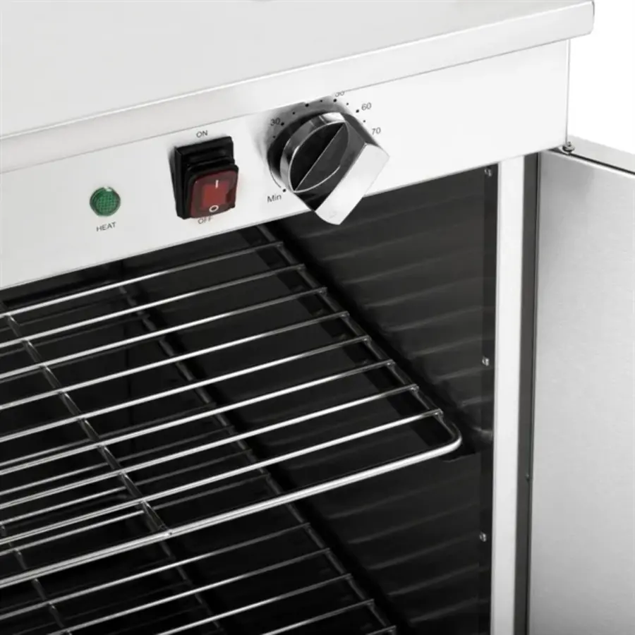 RVS Bordenwarmer 85x60x60cm – Zilver – 3 Planken - 120 borden