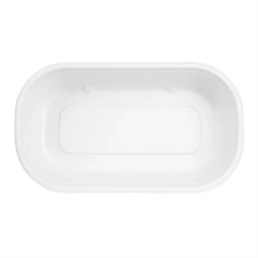 Kompostierbarer ovaler Behälter 850ml – 100 Stück – Bagasse