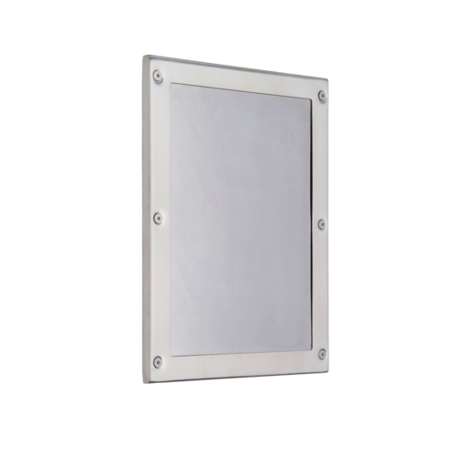  Loggere Safety mirror stainless steel 406x305 mm – Seamless & Sanitary Mounting 