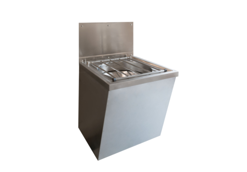  HorecaTraders Easy Faecal Disposal Bin – Stainless Steel Wall Mount for Hospitals 