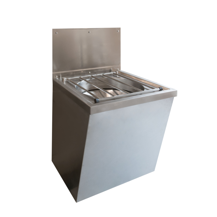 Easy Faecal Disposal Bin – Stainless Steel Wall Mount for Hospitals