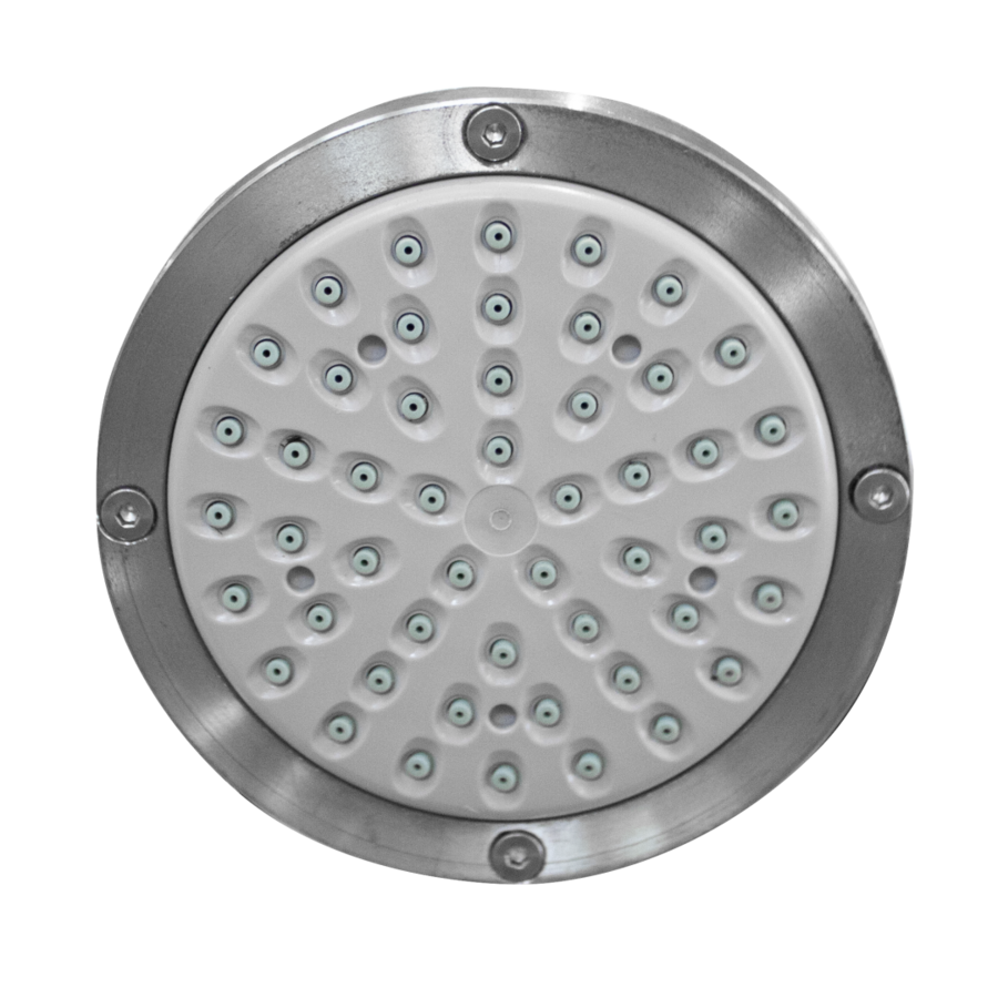 Standdusche aus Edelstahl mit Piezo-Steuerung – 2200 mm – Gebürsteter Stahl