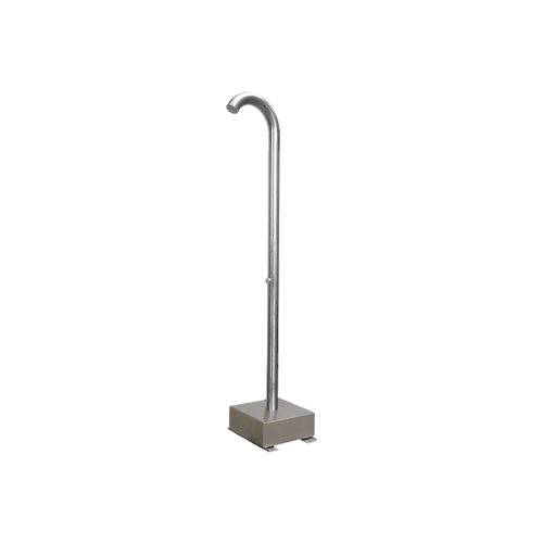  HorecaTraders Standing stainless steel shower with piezo control – 2200 mm – Brushed steel 