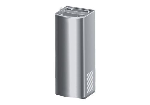  HorecaTraders Trinkbrunnen mit Kühlung – Edelstahl – Standmodell zur Wandmontage – 381x382x1045 mm 