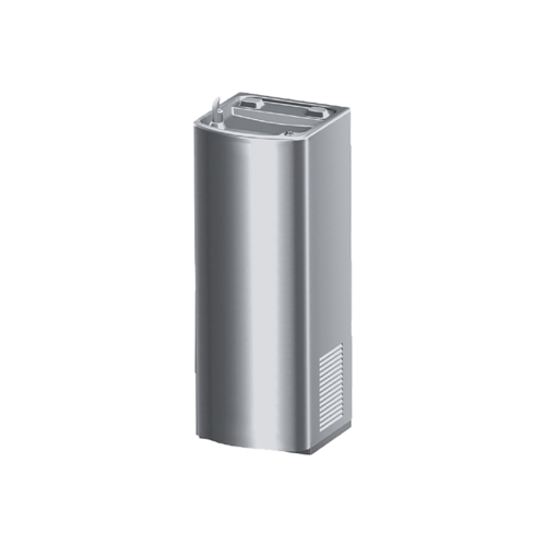  HorecaTraders Fontaine à eau avec refroidissement – Acier inoxydable – Modèle sur pied pour montage mural – 381 x 382 x 1 045 mm 