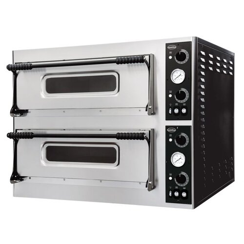  HorecaTraders Professional electric pizza oven – Double oven space – 2 x 6 pizzas Ø32 cm 
