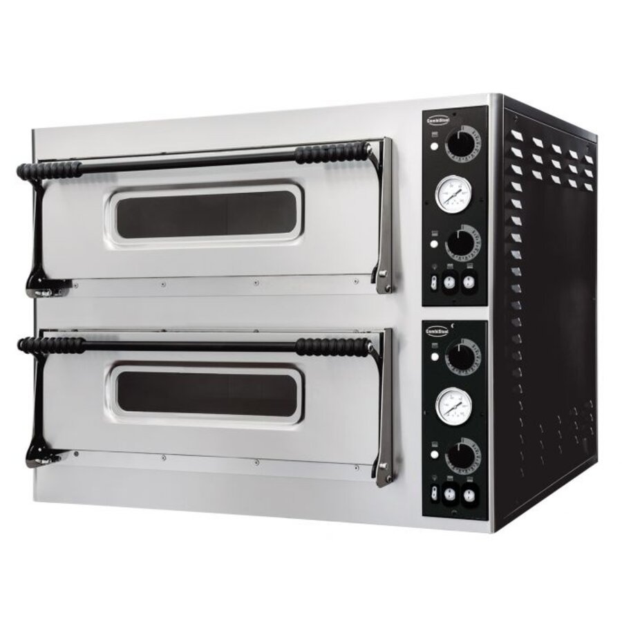 Professional electric pizza oven – Double oven space – 2 x 6 pizzas Ø32 cm