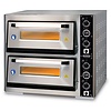 HorecaTraders Professional electric pizza oven – 2 x 6 pizzas Ø30 cm – with oven lighting