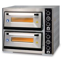 Professional electric pizza oven – 2 x 6 pizzas Ø30 cm – with oven lighting