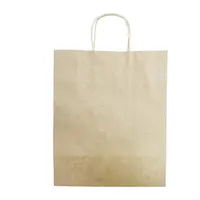 Recycelbare braune Papiertüten mit Drehgriff, groß (250 Stück)