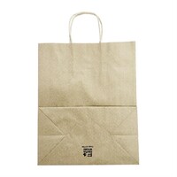 Recycelbare braune Papiertüten mit Drehgriff, groß (250 Stück)
