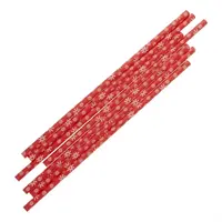 Pailles en papier flocon de neige 210 mm (paquet de 250)