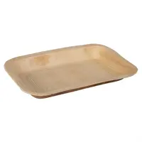 Assiettes rectangulaires profondes en feuille de palmier 250 mm (100 pièces)