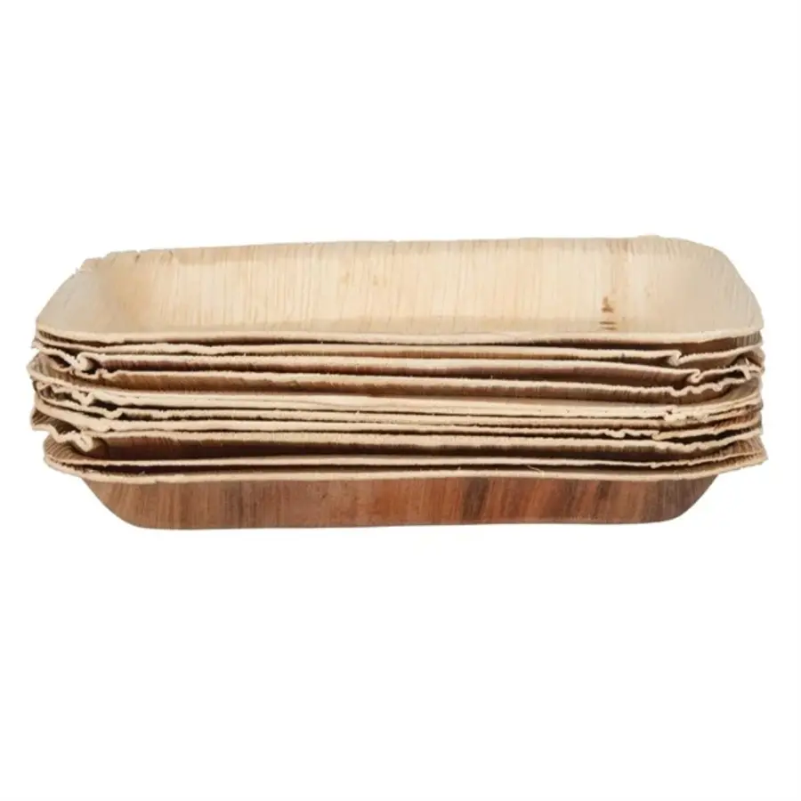 Diepe Palmblad Borden Rechthoekig 250mm (100 stuks)