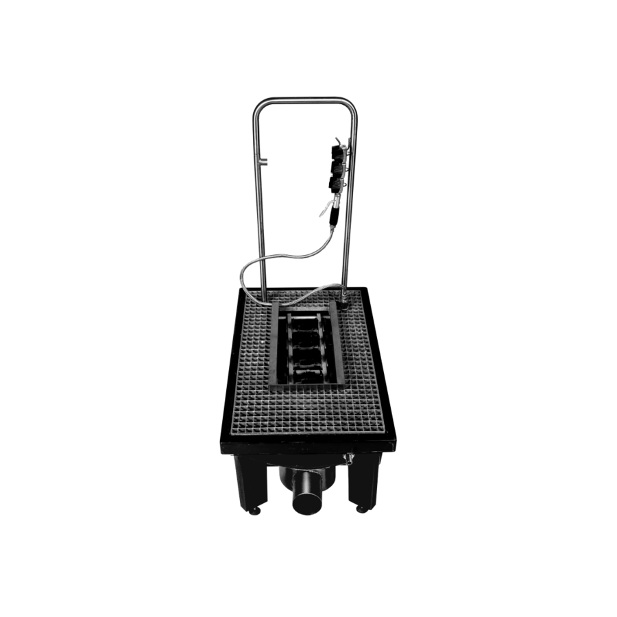 Boot washing installation with sludge trap – 595x890x1260 mm – Anthracite – Built-in – Stainless steel & Solid Surface