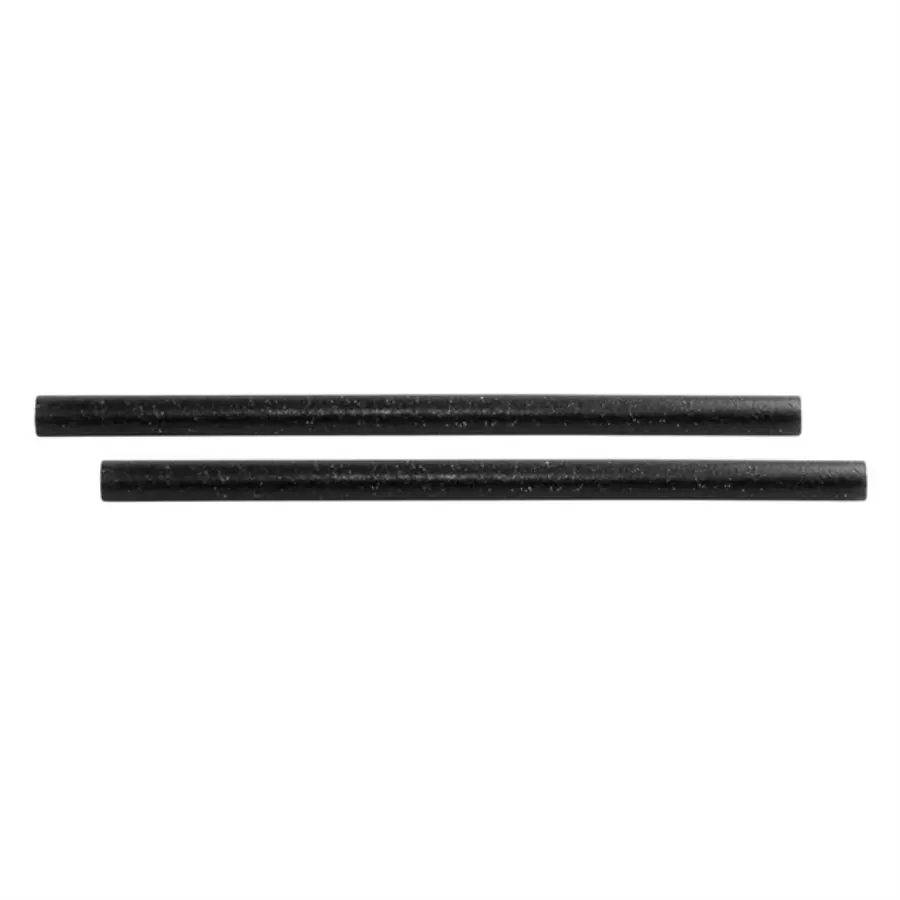 Schwarze, gerade Zellulosestrohhalme Ø 8 mm 24 cm – 100 Stück