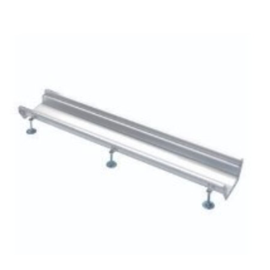 Industrial gutter 1500x200mm stainless steel industrial gutter excl. grate
