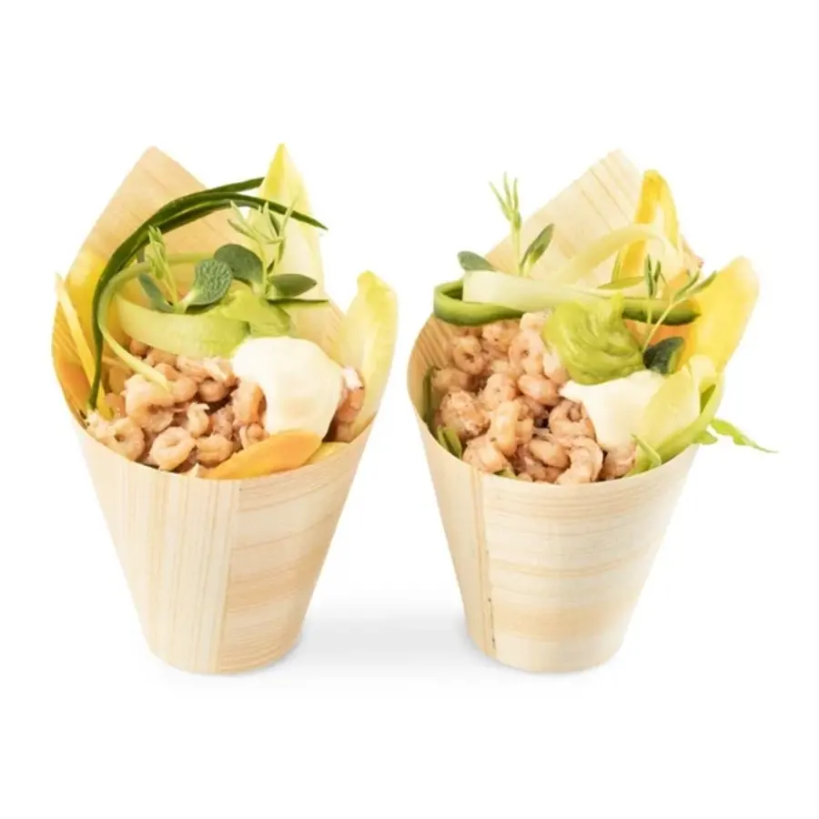 Wooden cup "oblique" 22cl. (FSC®) ø70 x h137/70mm (box 30)