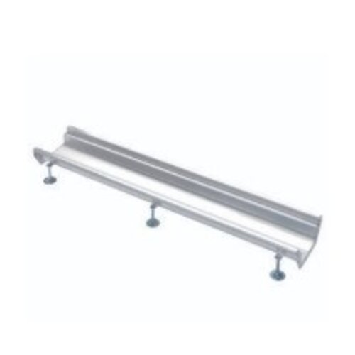  HorecaTraders Gouttière industrielle 500x200mm Gouttière industrielle en acier inoxydable sans grille 