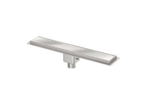  HorecaTraders 3e-generatie douchegoot rvs 1200x100mm OU. 50mm blind rvs rooster waterslot 50mm 