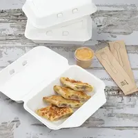 Contenants alimentaires en bagasse 9 x 6 po (200 pièces)