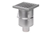 Industrie-Bodenablauf Edelstahl 304 200 x 200 mm 219 mm Leistung (max.): 3,70 l/s