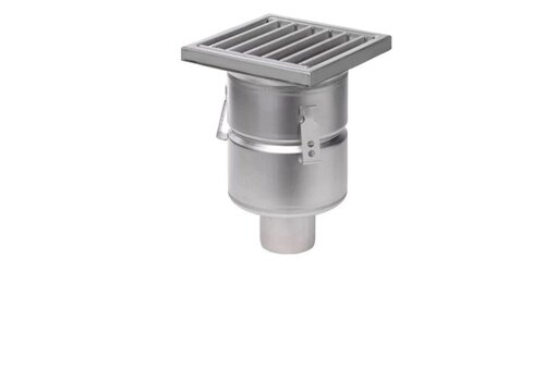  HorecaTraders Industrievloerput RVS 304 200 x 200 mm 219 mm Capaciteit (max.) : 3,70 l/s 