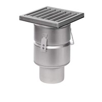 Industrie-Bodenablauf Edelstahl 304 200 x 200 mm 219 mm Leistung (max.): 3,70 l/s