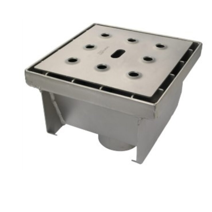 Industrie-Bodenablauf Edelstahl 304 250 x 250 mm 150 mm Leistung (max.): 1,60 l/s
