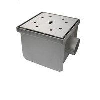 Industrial floor drain stainless steel 304 300 x 300 mm 250 mm Capacity (max.): 4.00 l/s